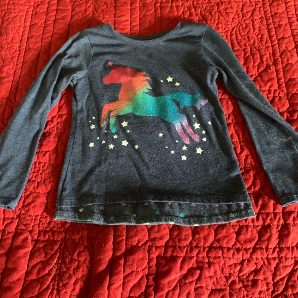 Girls rainbow unicorn shirt